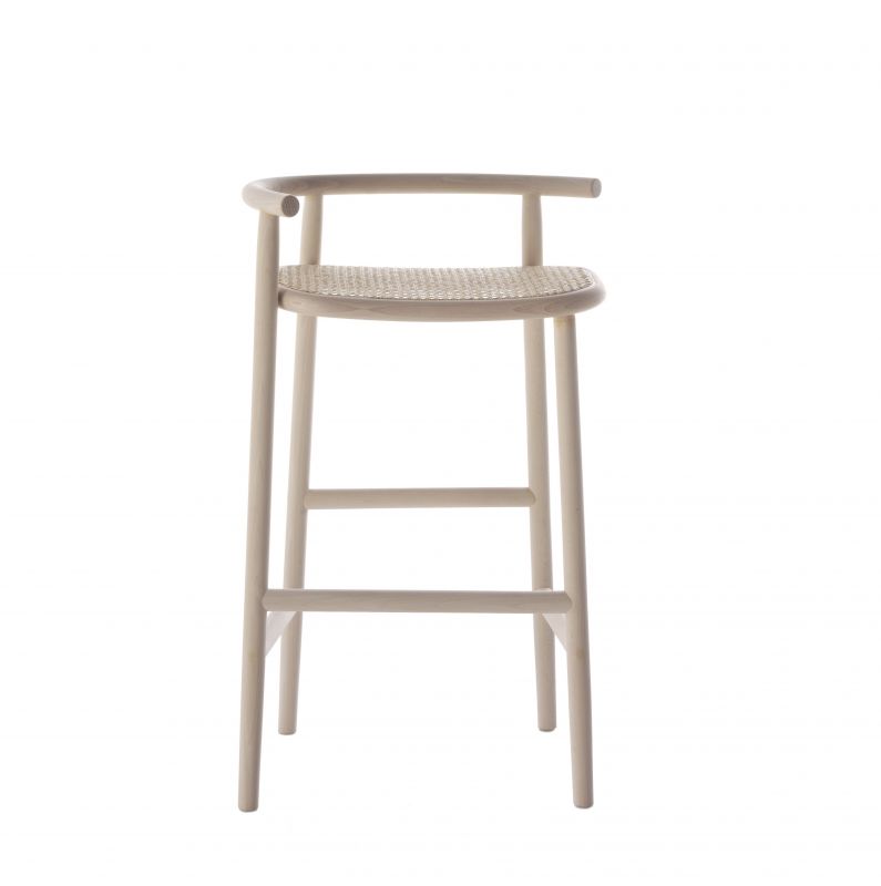 Single Curve Barhocker Sitz geflechtet Wiener GTV Design